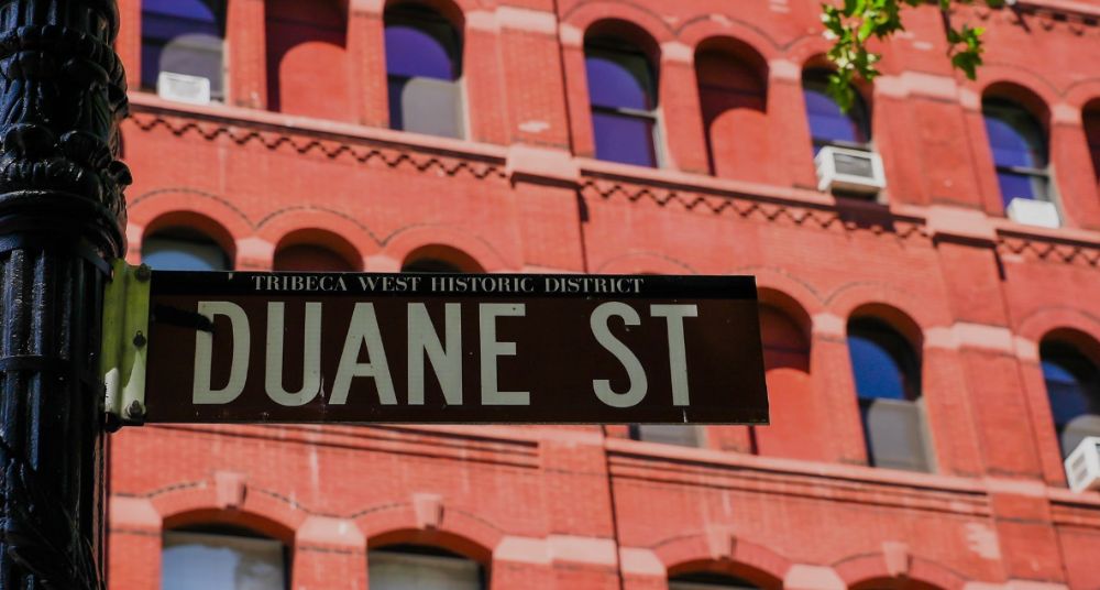 Street Sign From Duane Street In Tribeca